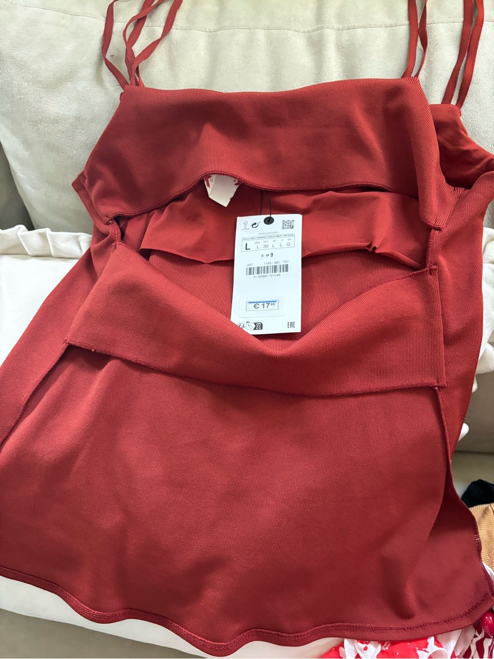 Zara Coral Red Tank Top